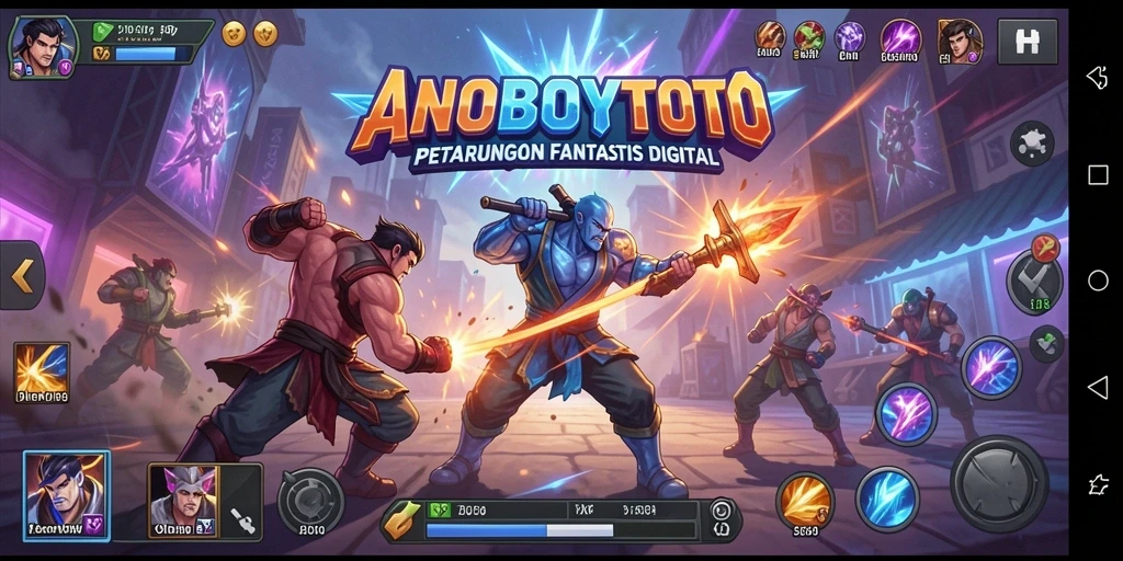 Tangkapan layar menampilkan pertarungan seru di ANOBOYTOTO.