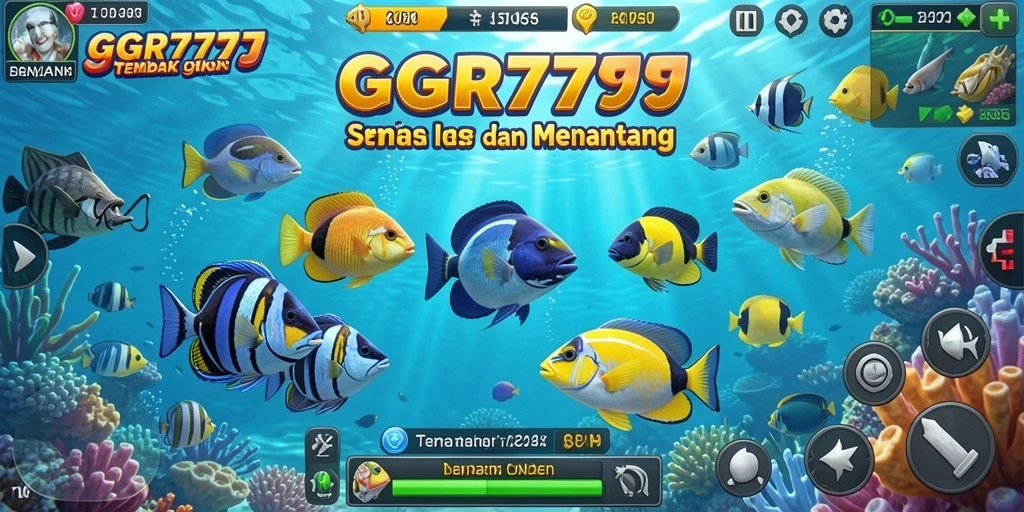 Tampilan gameplay seru dalam GGR7777 saat menembak ikan.