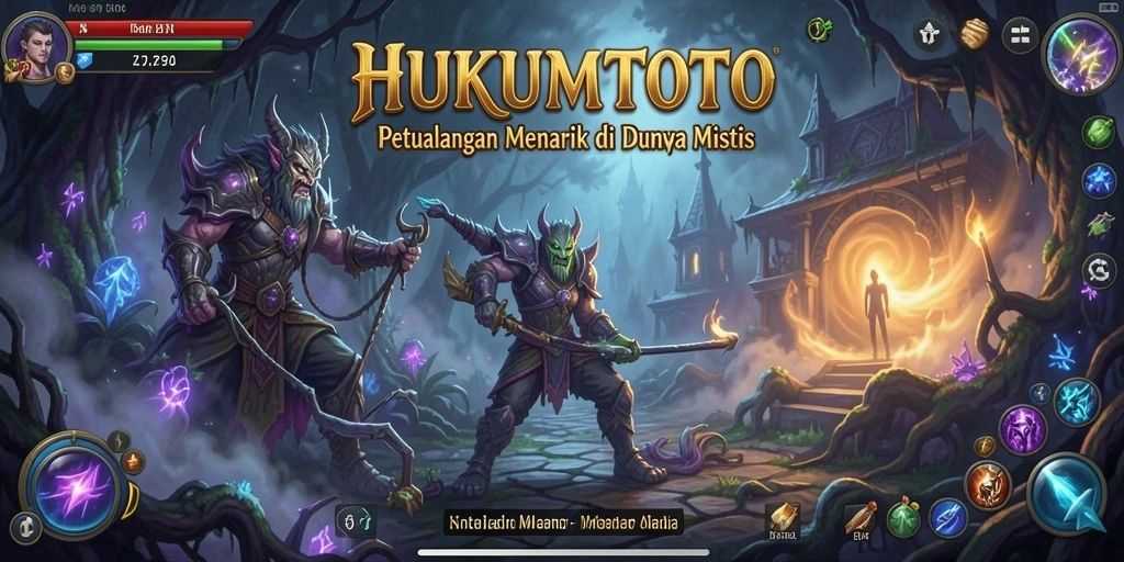 Tangkapan layar menampilkan aksi seru dalam gameplay HUKUMTOTO.