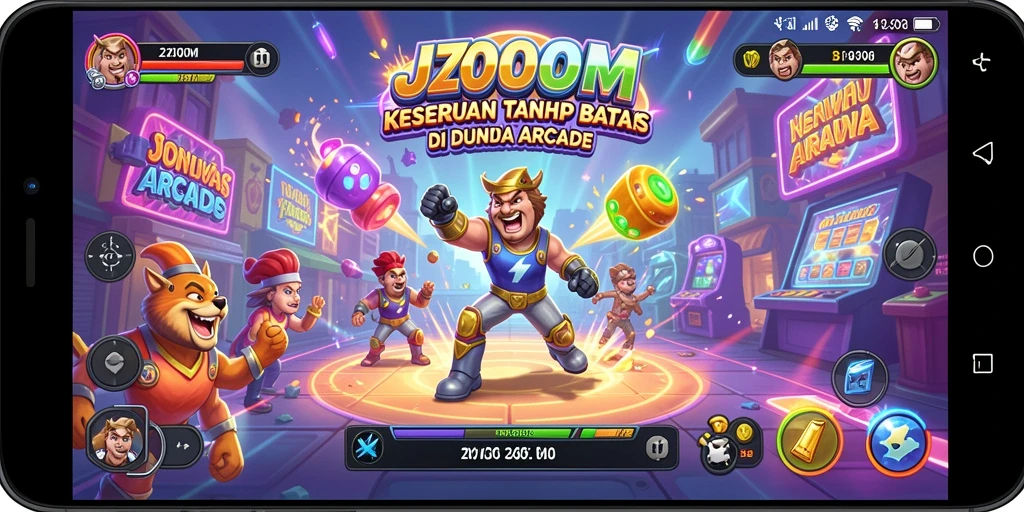 Tampilan gameplay seru J200M dalam dunia arcade yang penuh tantangan.