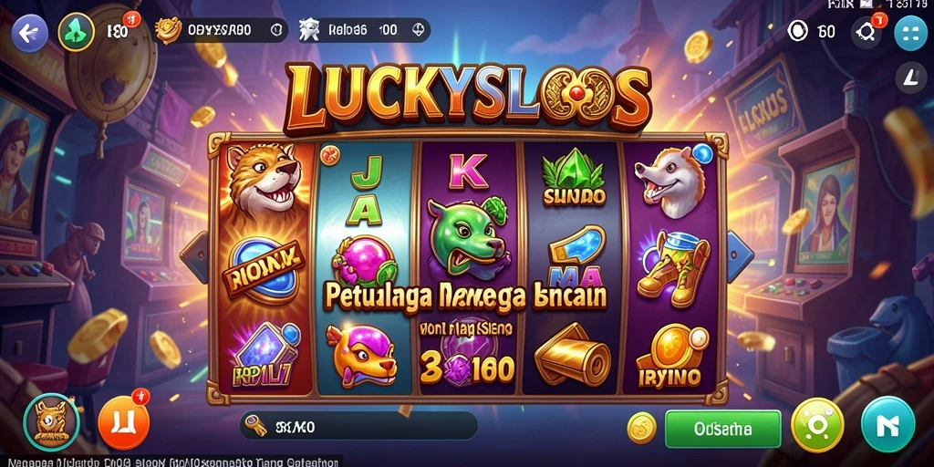 Tampilan gameplay LUCKYSLOTS yang penuh aksi dan keseruan.