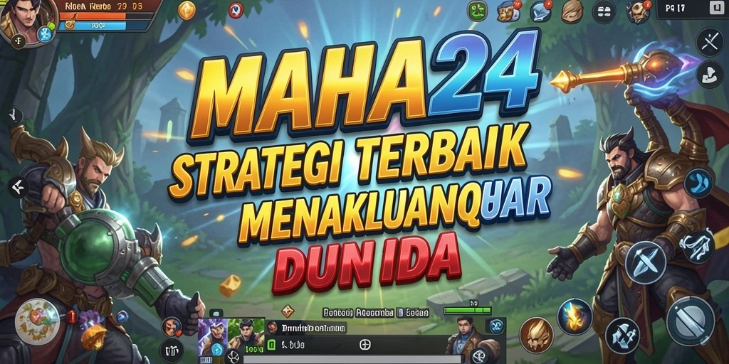 Screenshot gameplay MAHA24 menampilkan pertempuran strategi yang intens.