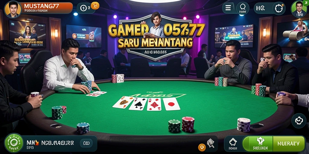Gameplay seru dari MUSTANG77 dalam aksi poker.