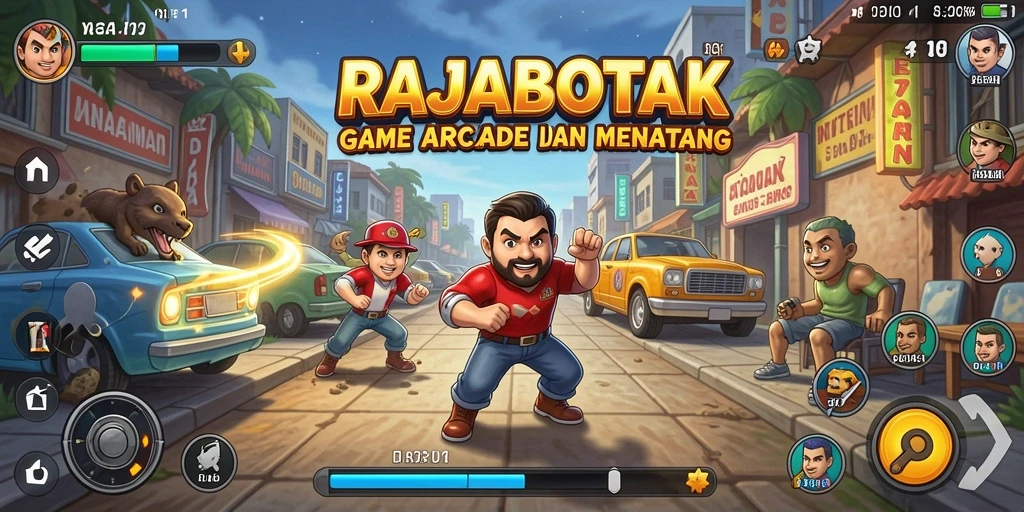 Tampilan gameplay mengasyikkan dari RAJABOTAK, penuh tantangan dan keseruan.