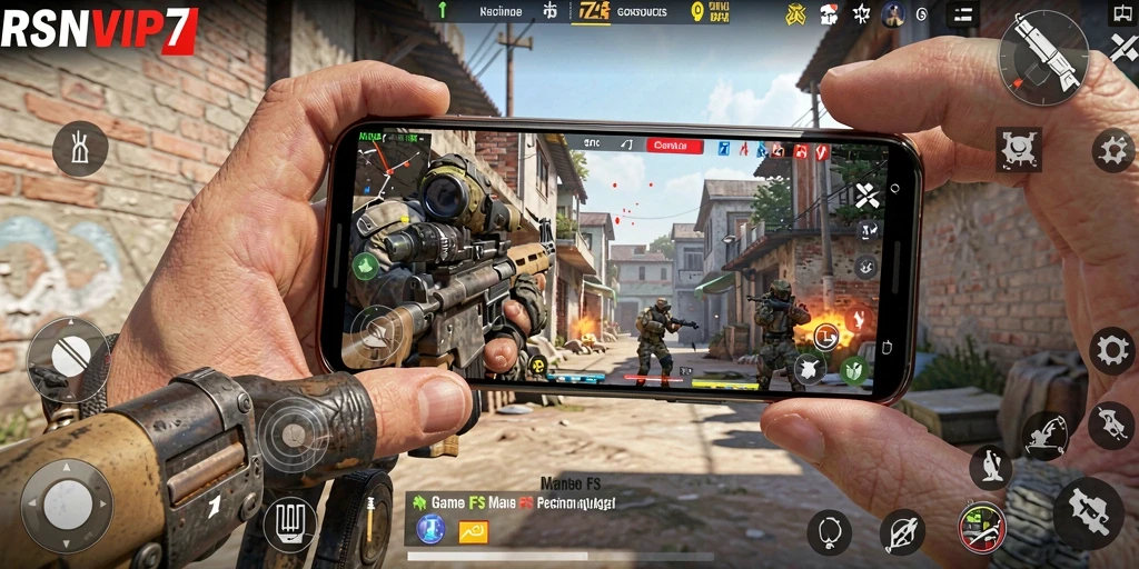 Tampilan gameplay intens dari RSNVIP7 saat pertempuran seru.
