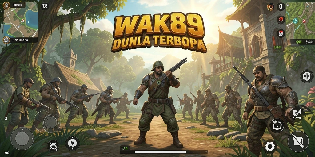 Screenshot gameplay WAK89 menampilkan petualangan di dunia terbuka yang luas.